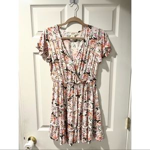 No Comment White Floral Mini Dress